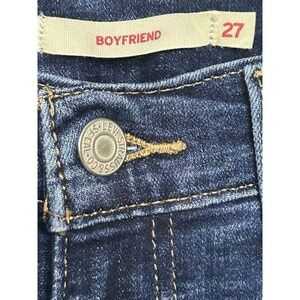 Levis Boyfriend Jeans Size 27 Dark Wash Distressed Denim‎ Casual